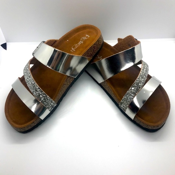 Refresh Shoes - Belt Buckle Glitter Sandals